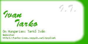 ivan tarko business card